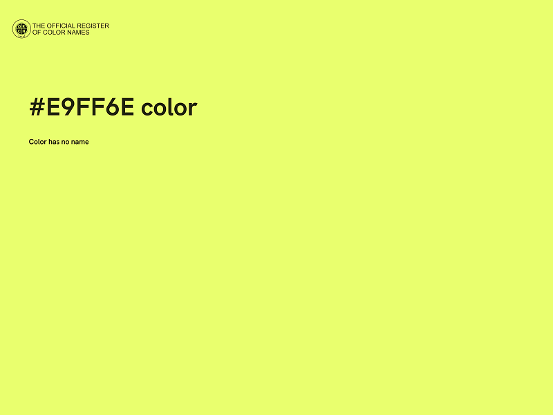 #E9FF6E color image