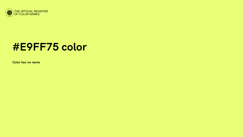#E9FF75 color image