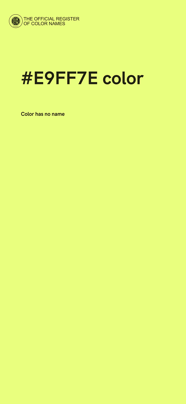 #E9FF7E color image