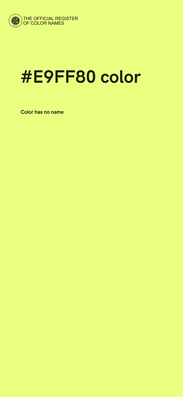 #E9FF80 color image