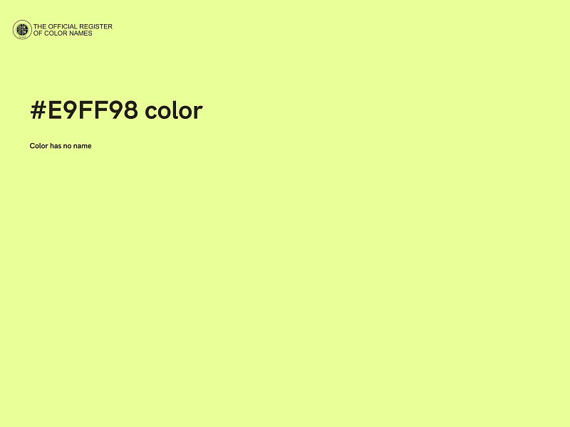 #E9FF98 color image