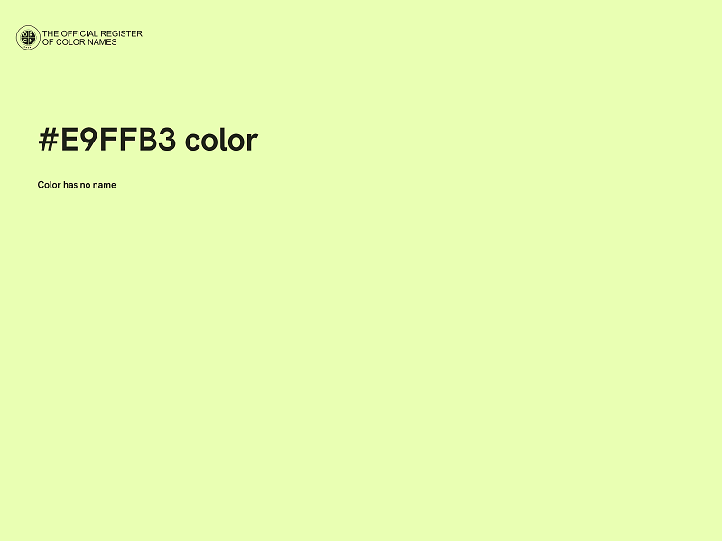 #E9FFB3 color image