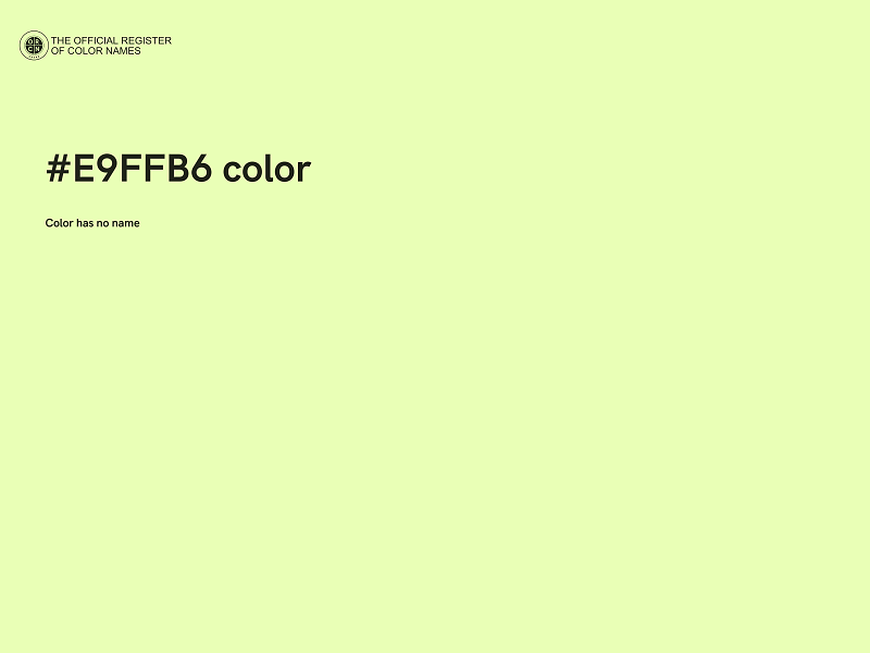 #E9FFB6 color image