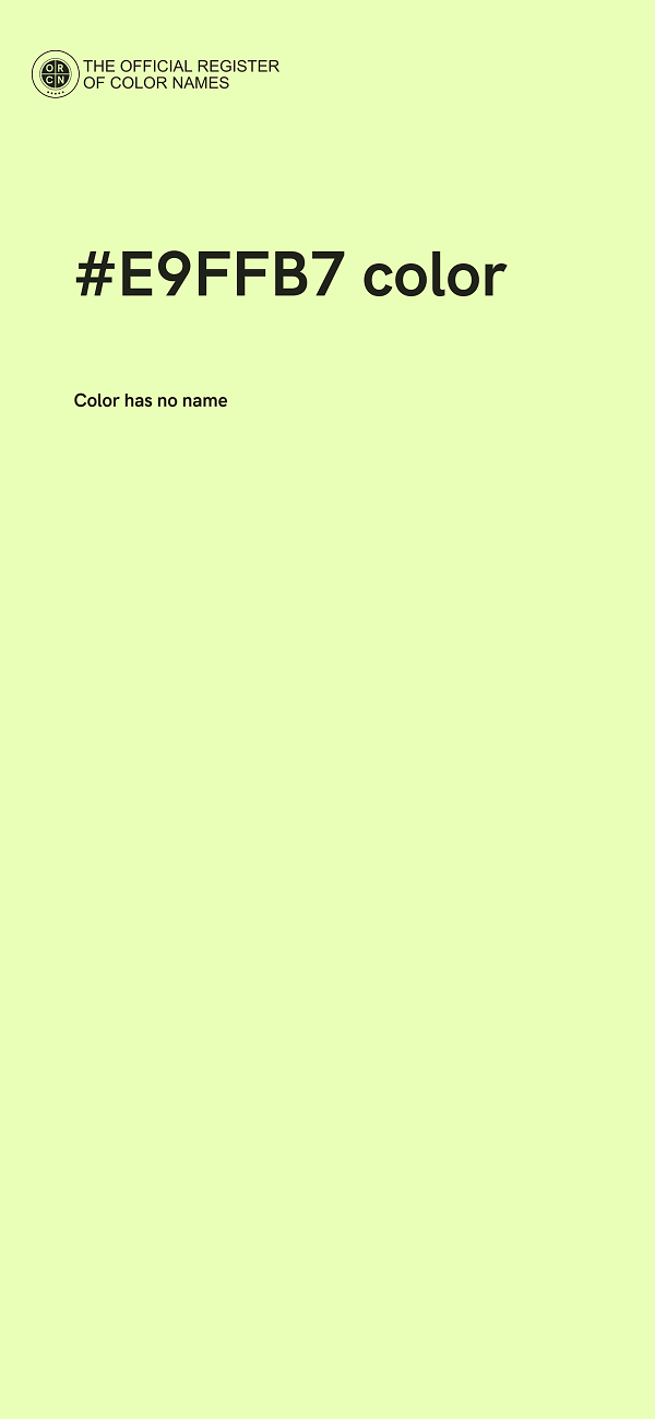 #E9FFB7 color image