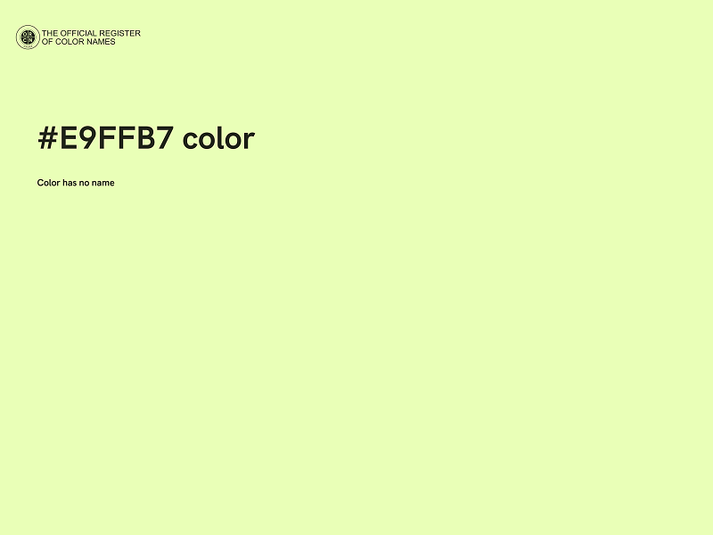 #E9FFB7 color image