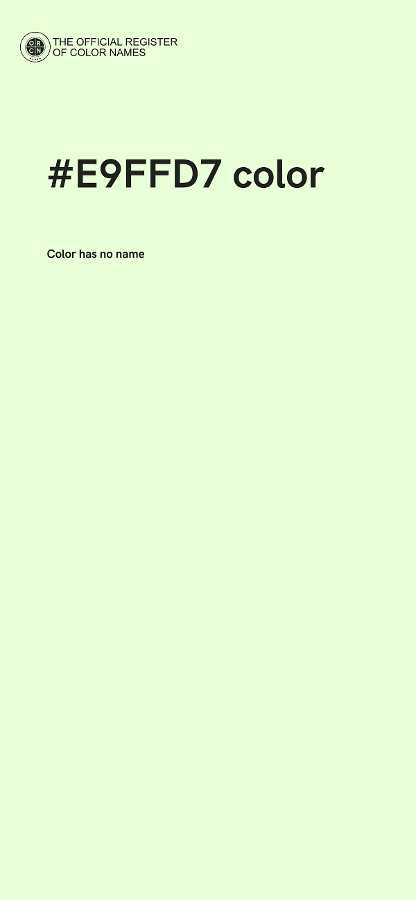 #E9FFD7 color image