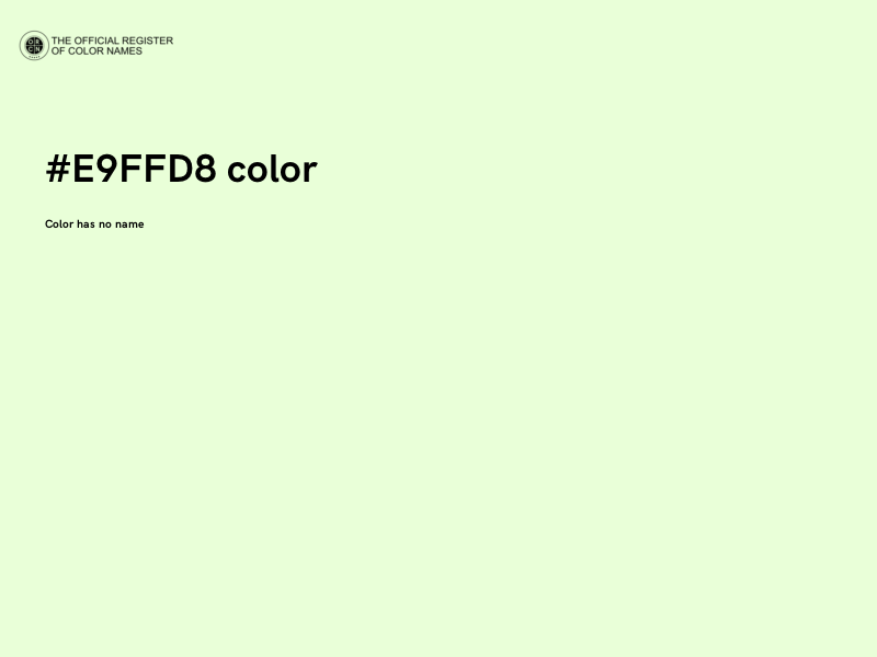 #E9FFD8 color image