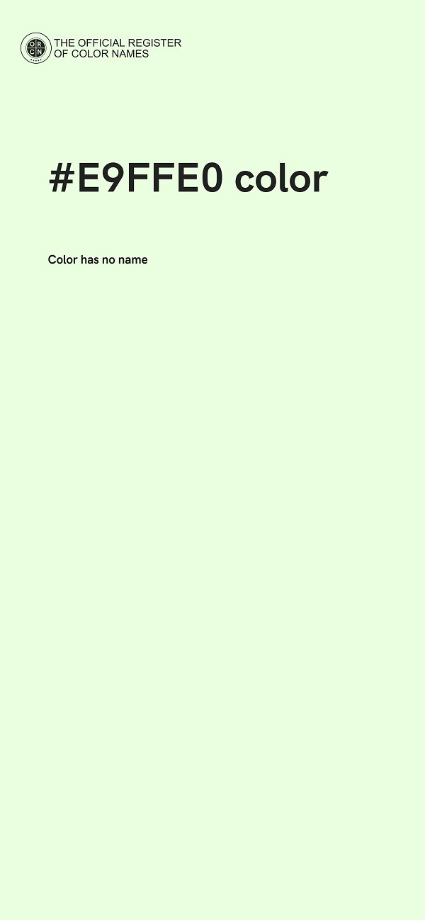 #E9FFE0 color image