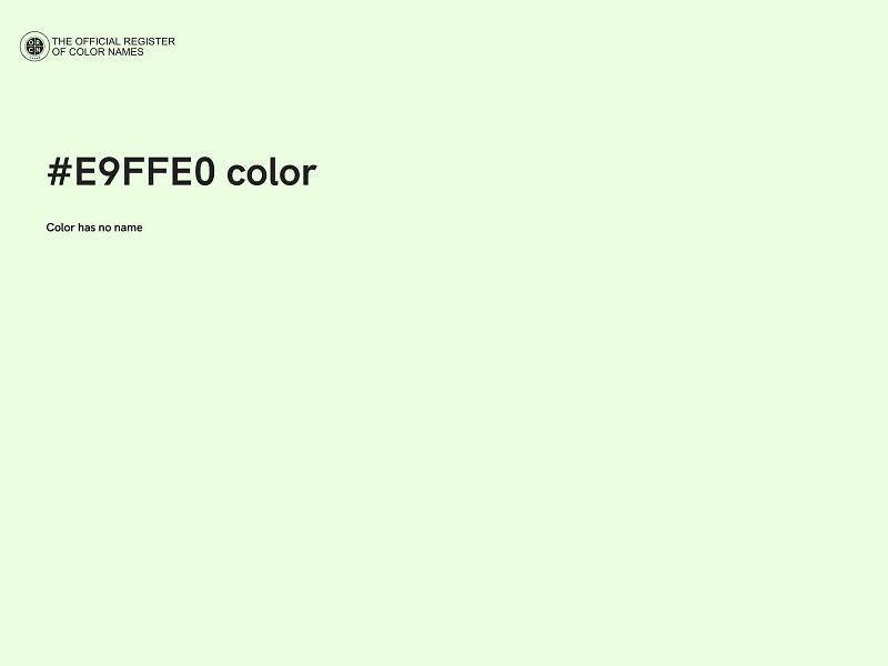 #E9FFE0 color image
