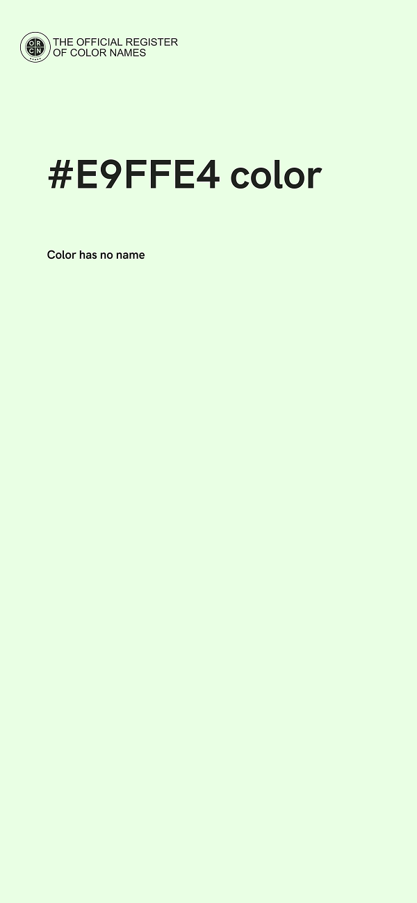 #E9FFE4 color image