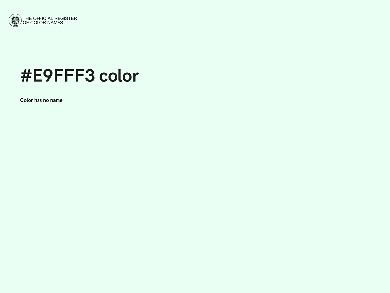 #E9FFF3 color image