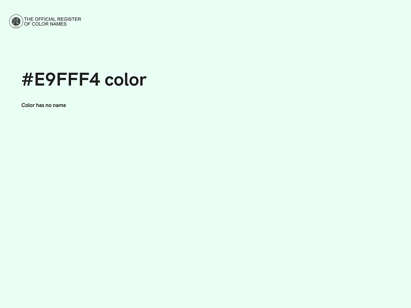 #E9FFF4 color image