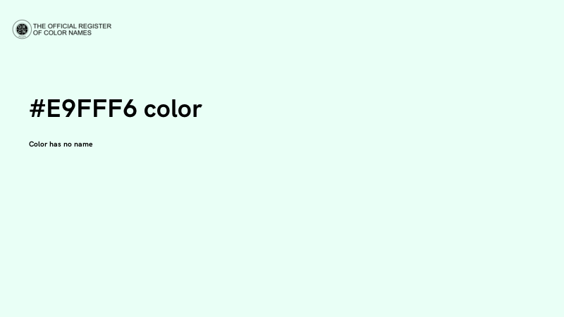 #E9FFF6 color image