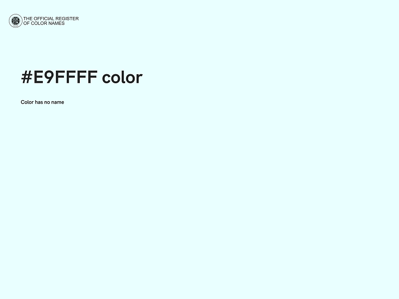 #E9FFFF color image