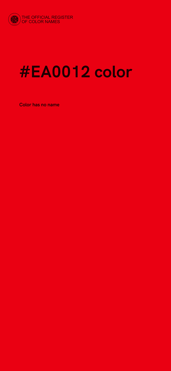 #EA0012 color image