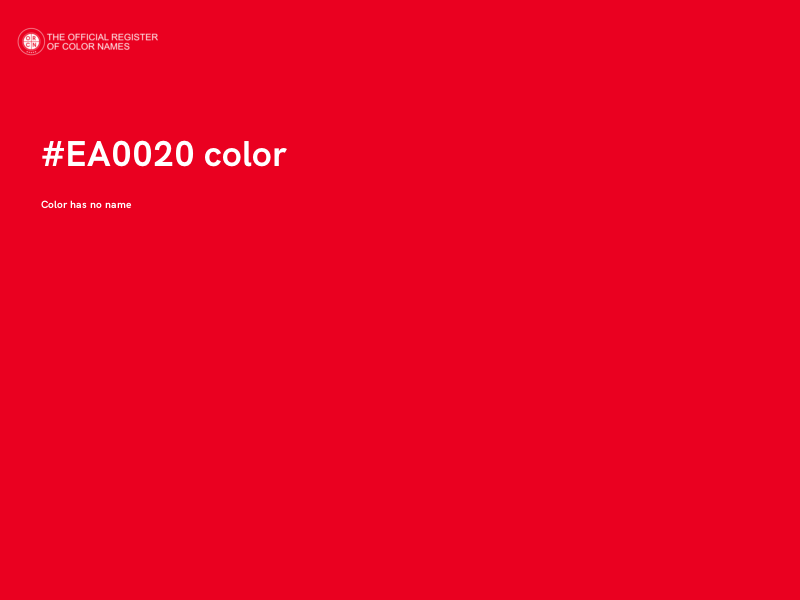 #EA0020 color image