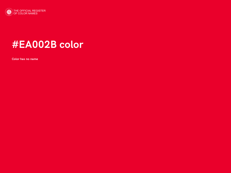 #EA002B color image