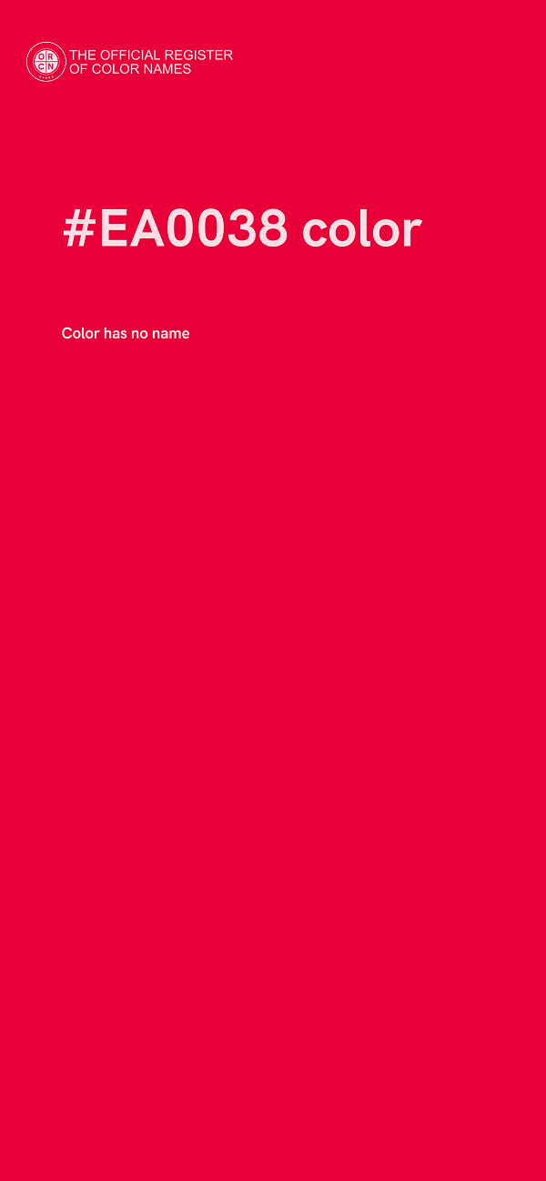 #EA0038 color image