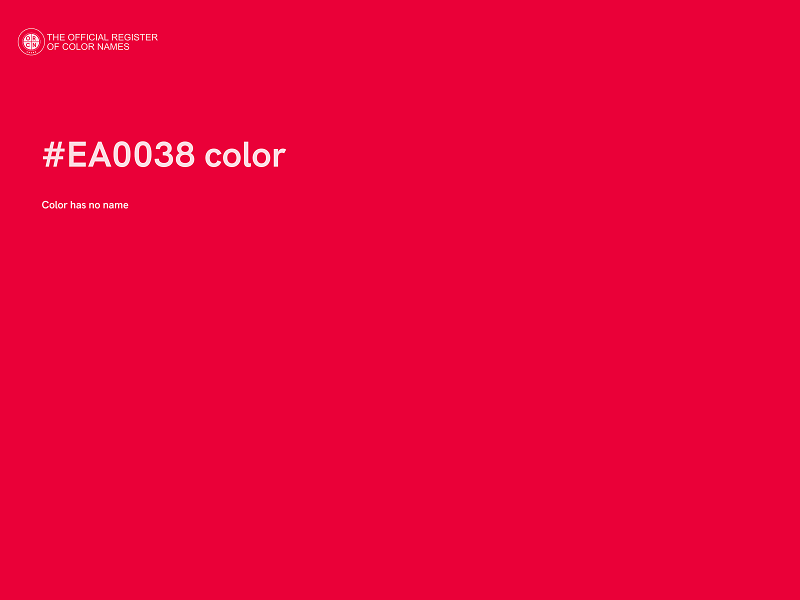 #EA0038 color image