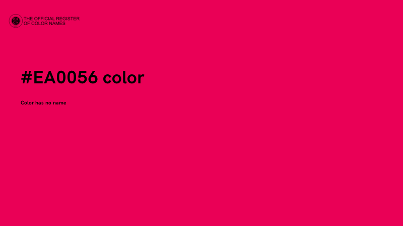 #EA0056 color image