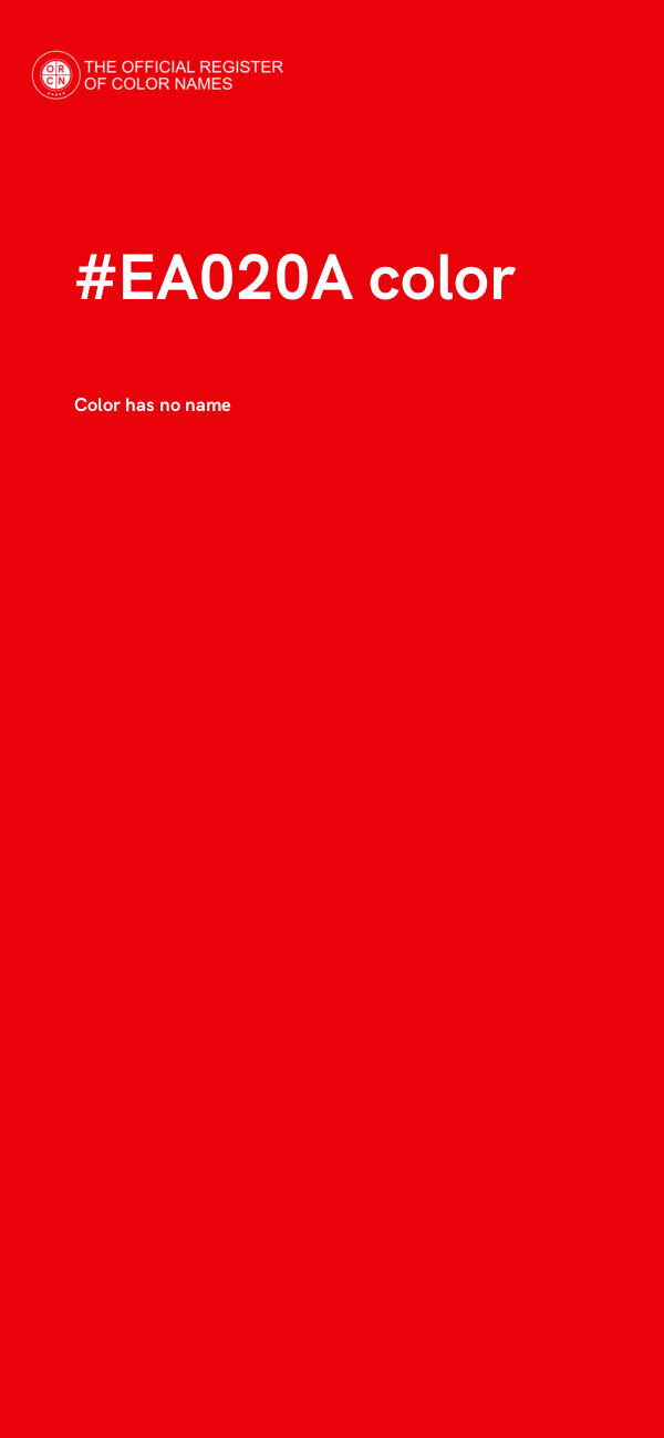 #EA020A color image