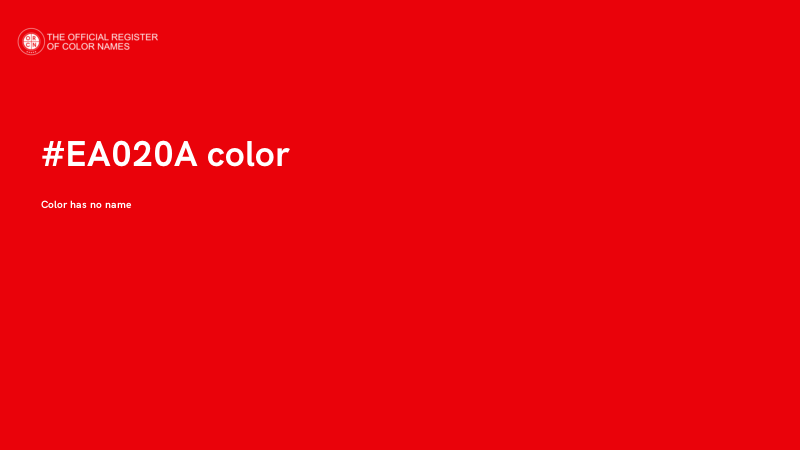 #EA020A color image