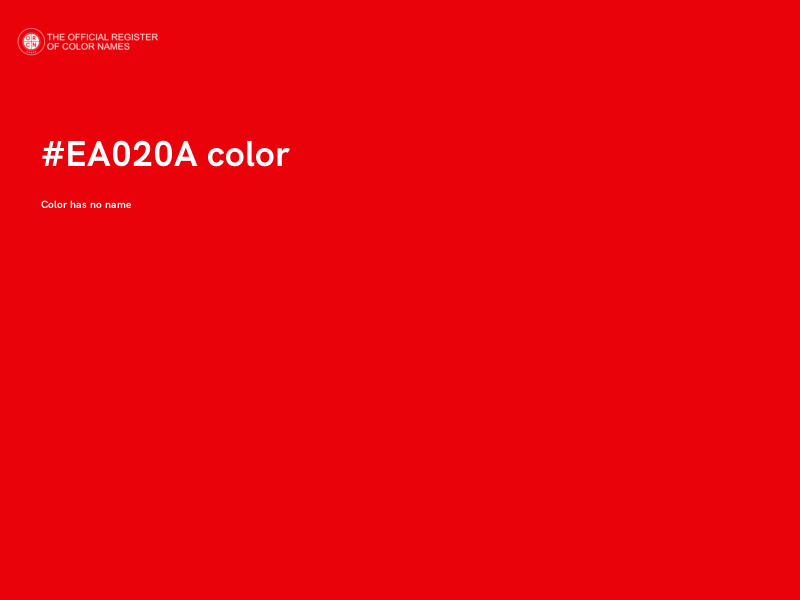 #EA020A color image