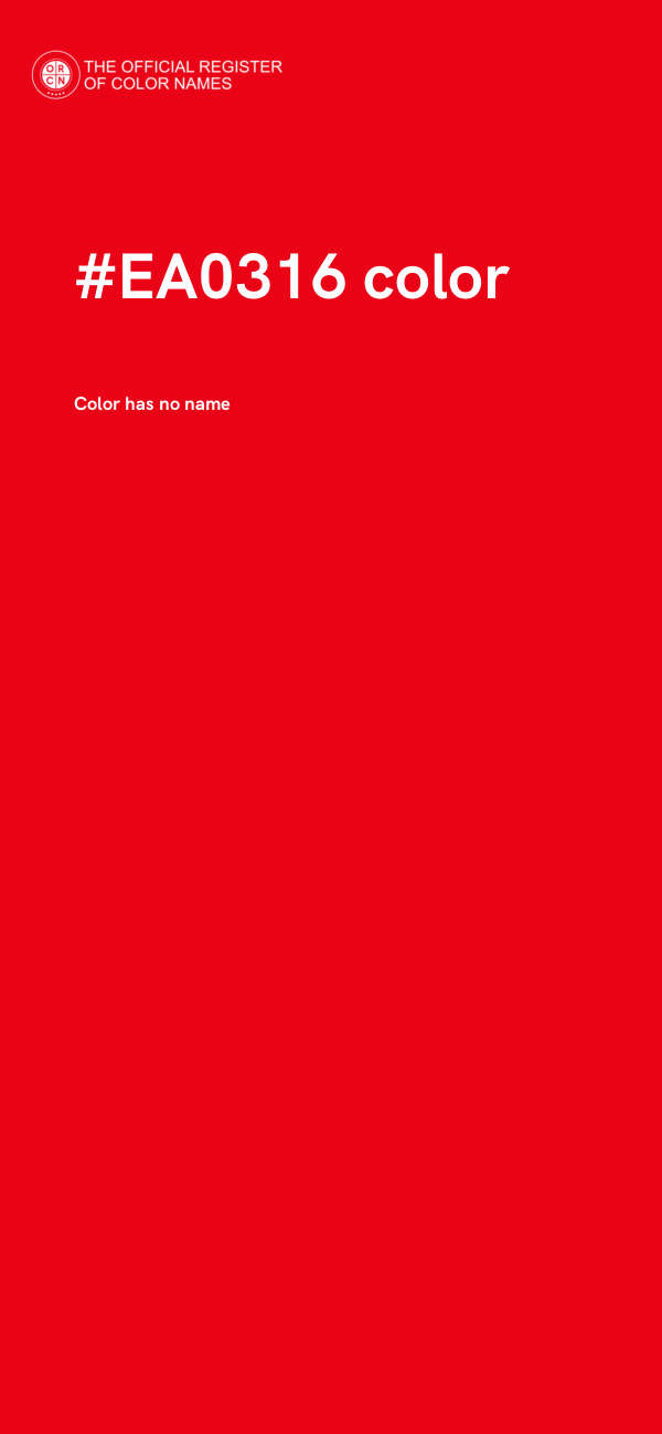 #EA0316 color image