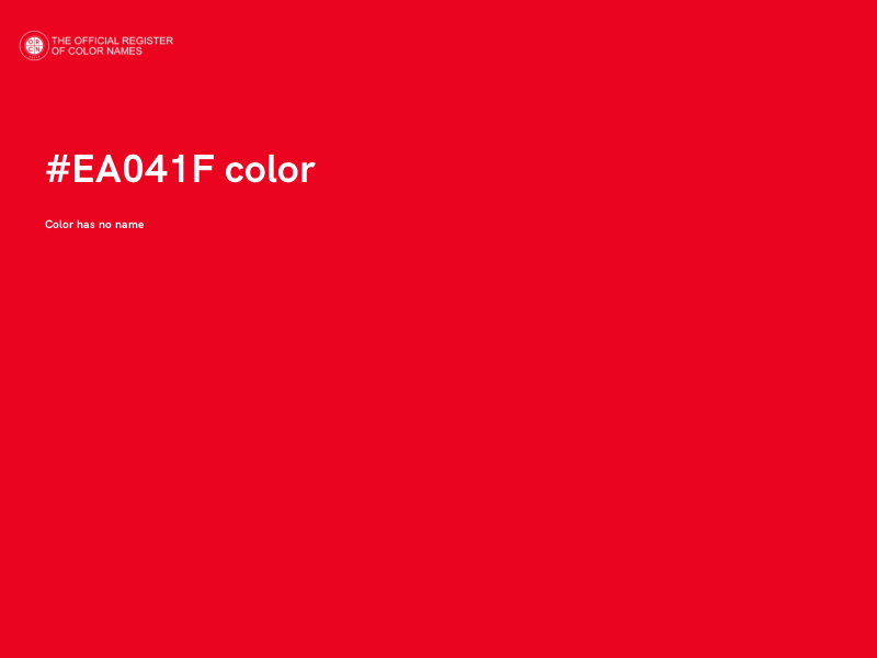 #EA041F color image