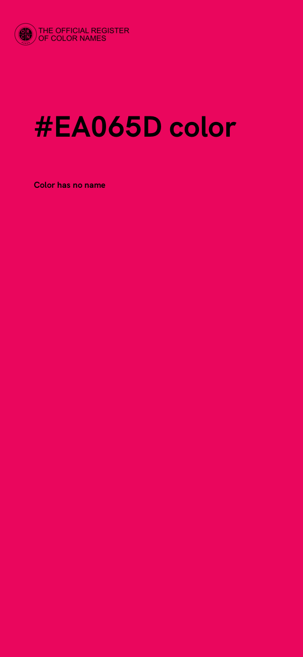 #EA065D color image