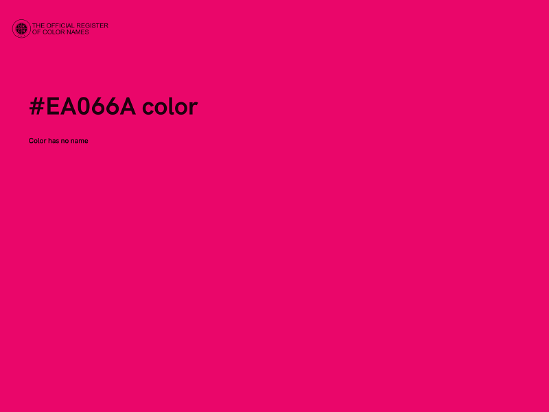 #EA066A color image