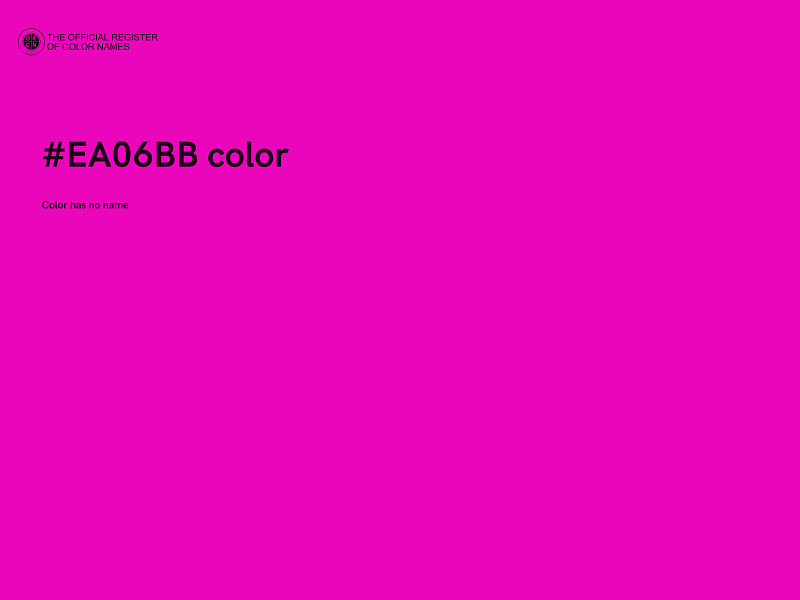 #EA06BB color image