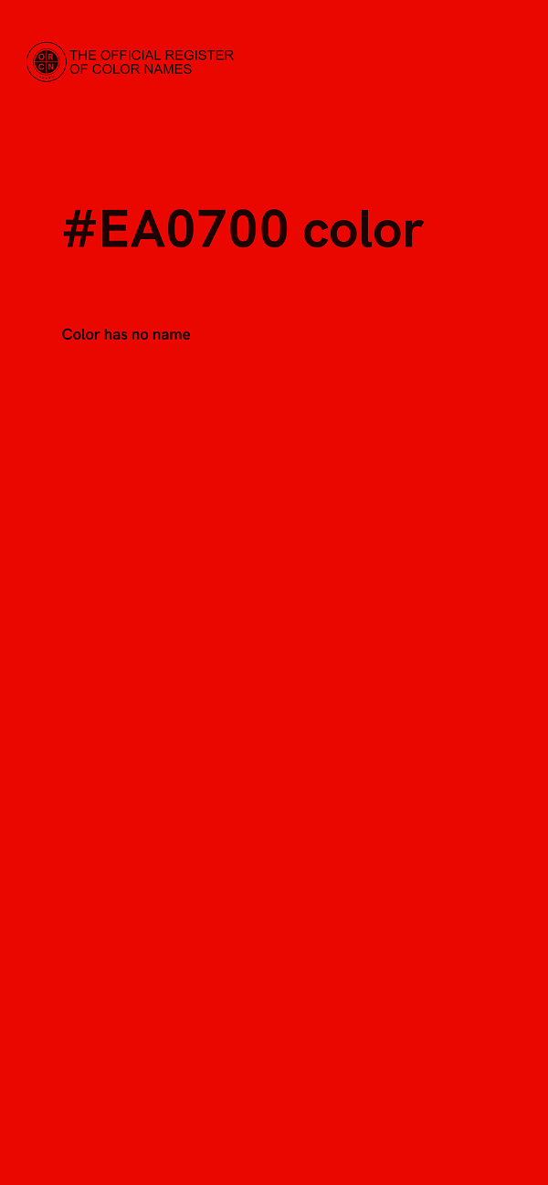 #EA0700 color image