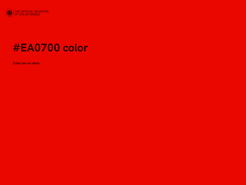 #EA0700 color image