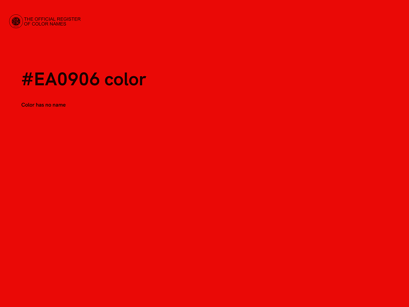 #EA0906 color image