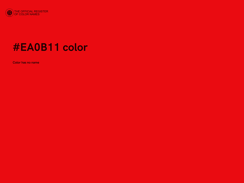 #EA0B11 color image