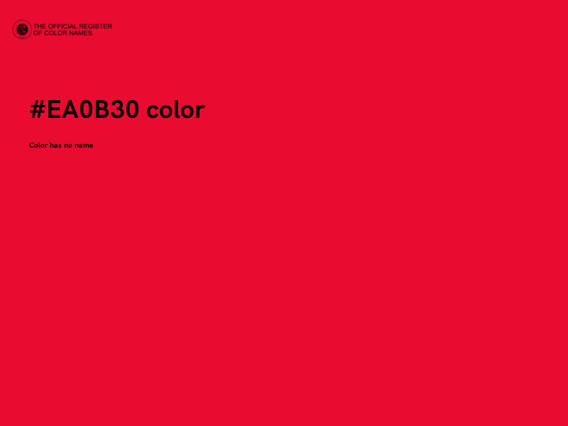 #EA0B30 color image