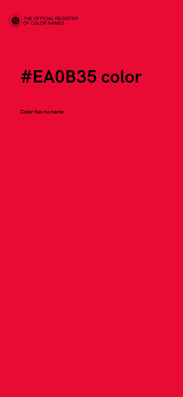 #EA0B35 color image