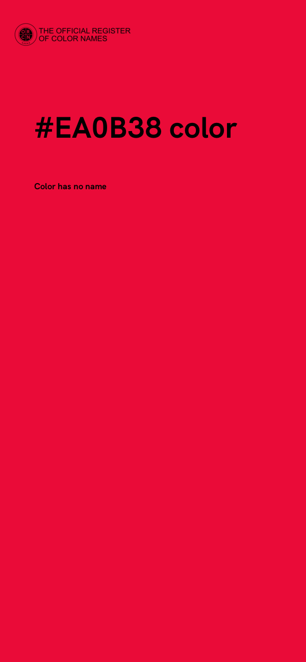 #EA0B38 color image