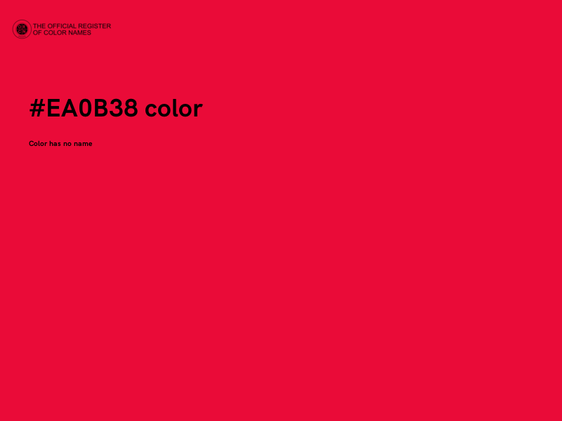 #EA0B38 color image
