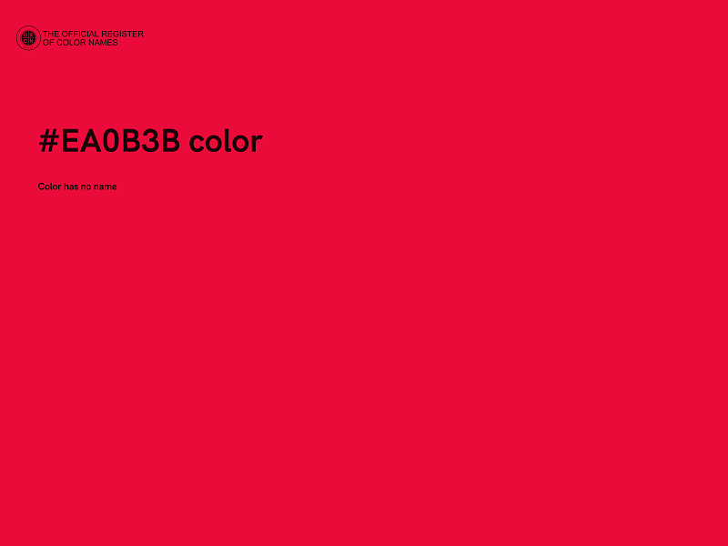 #EA0B3B color image