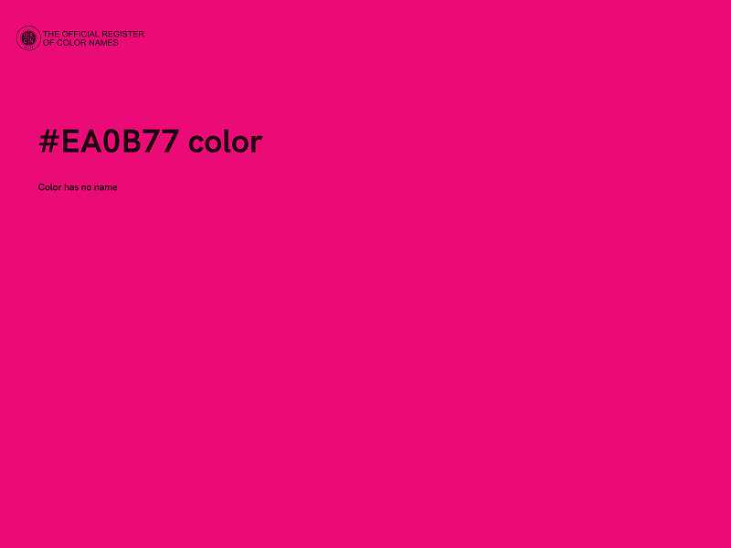 #EA0B77 color image