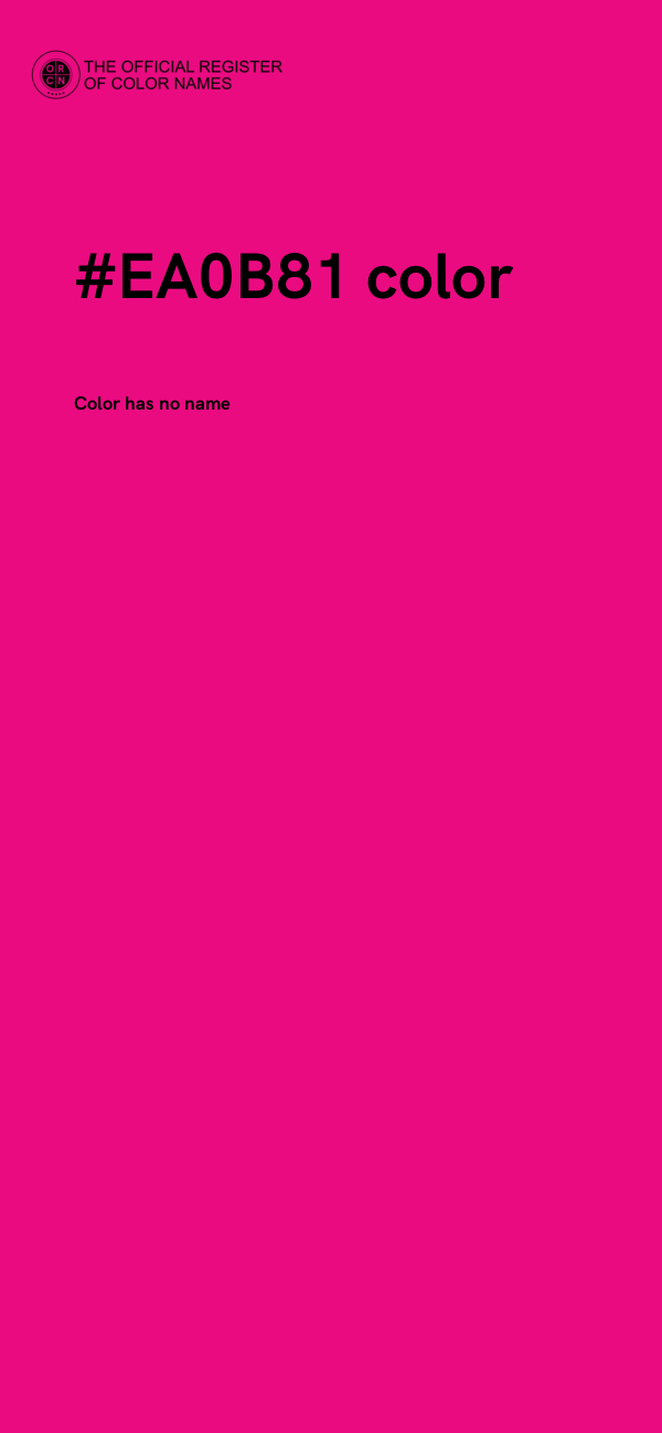 #EA0B81 color image