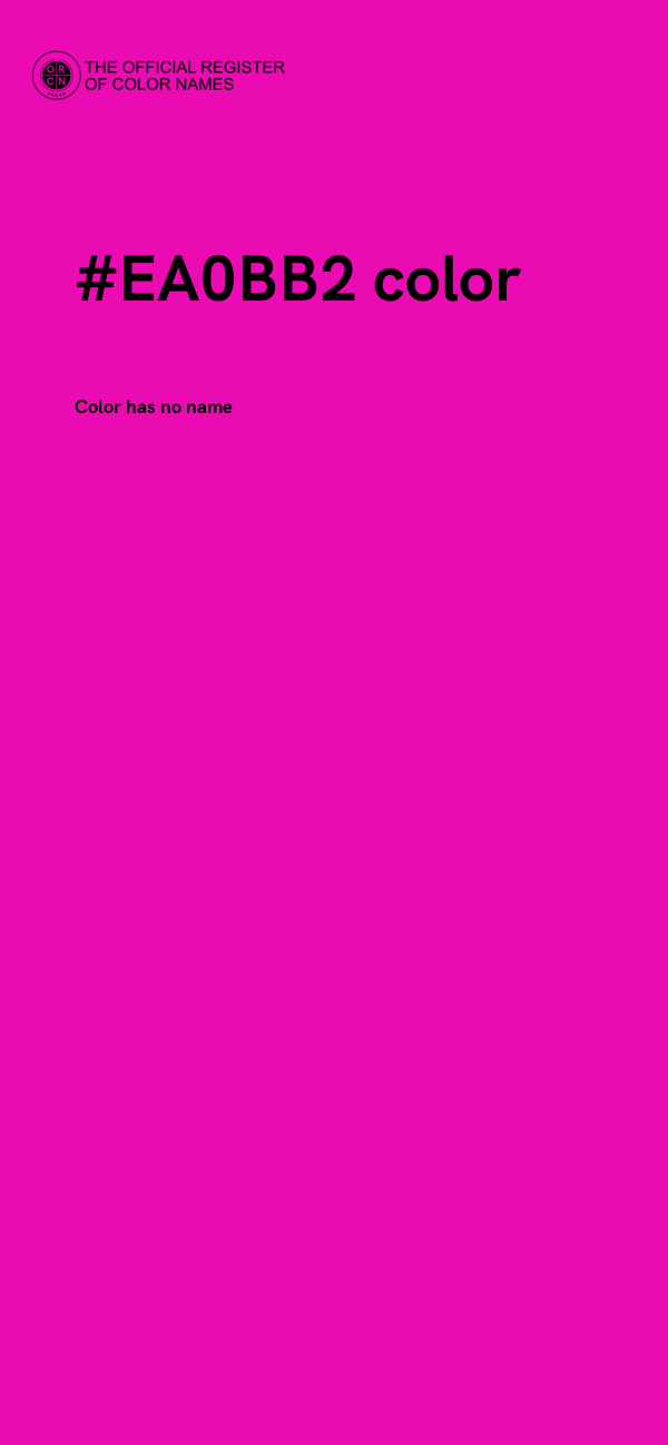 #EA0BB2 color image