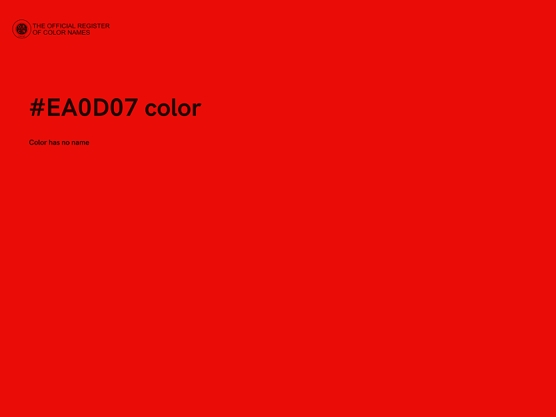 #EA0D07 color image