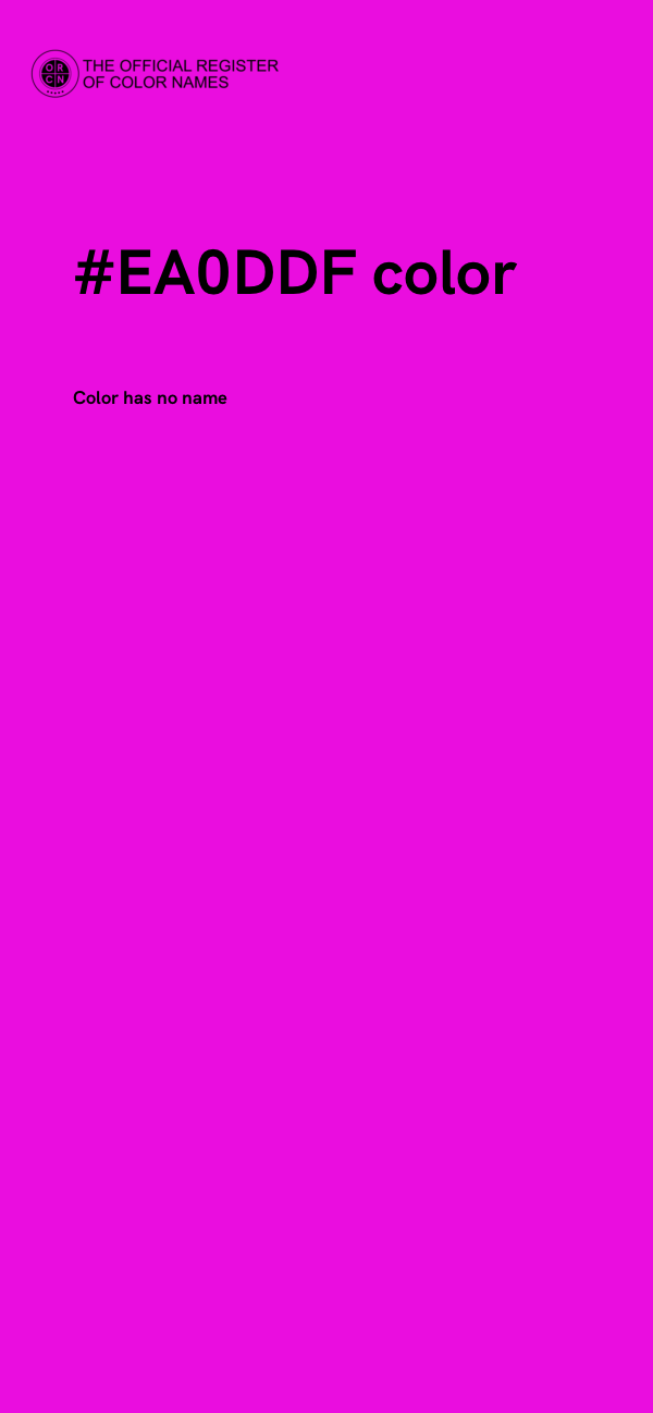 #EA0DDF color image