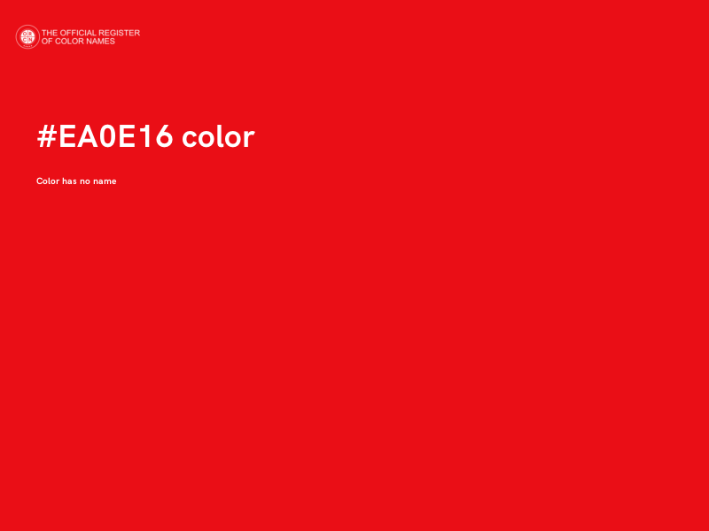 #EA0E16 color image