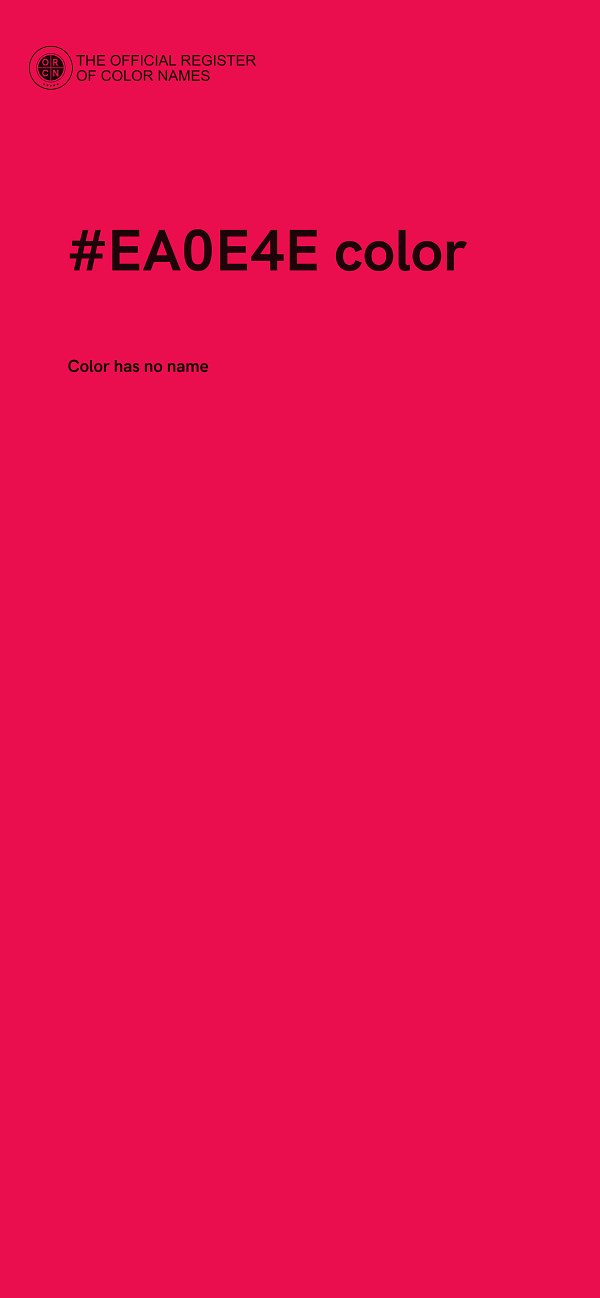 #EA0E4E color image
