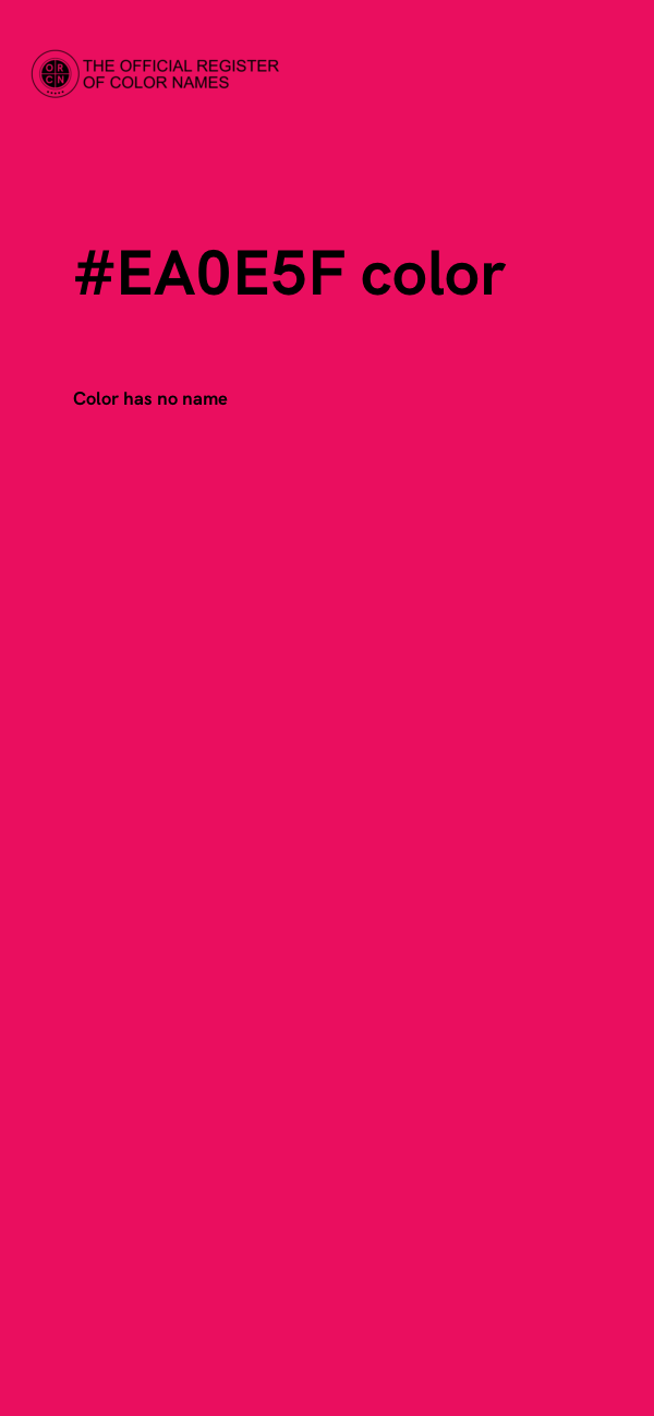 #EA0E5F color image