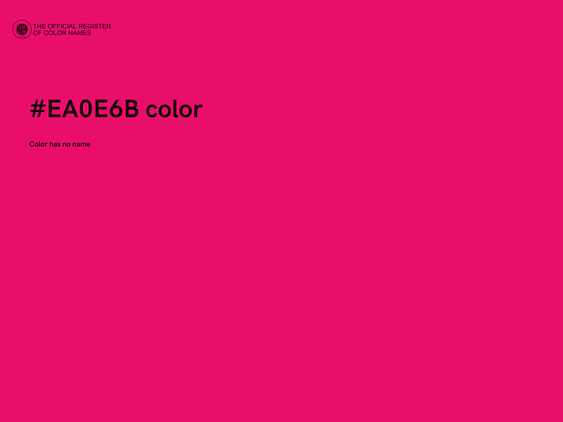 #EA0E6B color image